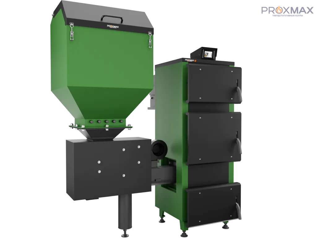 Котел твердотопливный с водяным контуром RROXMAX PELLET 16 KW 346L