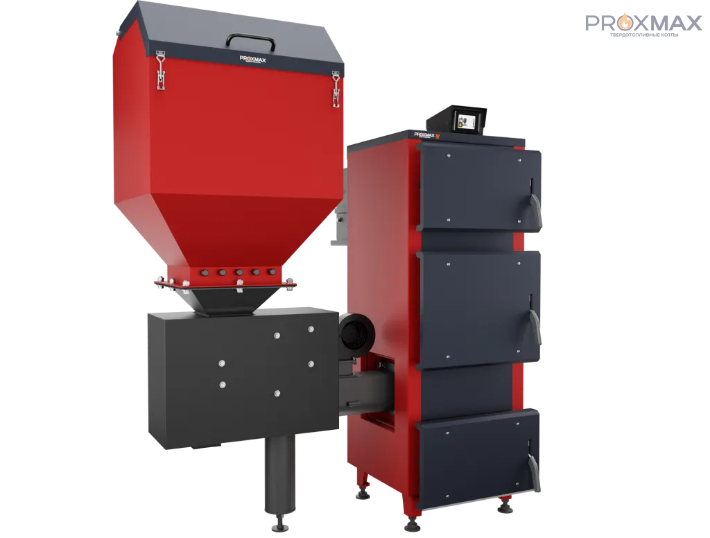 Котел твердотопливный с водяным контуром PROXMAX PELLET 50 KW 346L